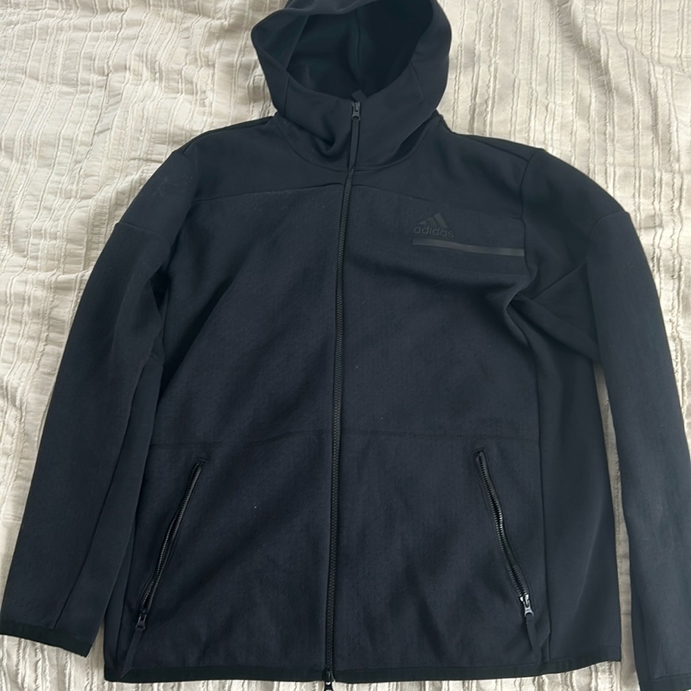 Black Adidas zip up jacket
